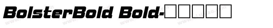 BolsterBold Bold字体转换